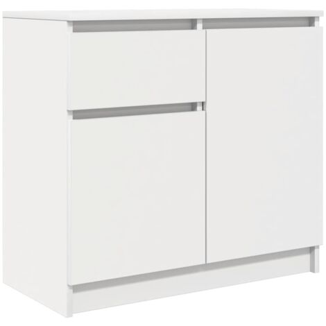 vidaXL Credenza con Cassetto Bianco 71x35x65 cm in Legno Multistrato