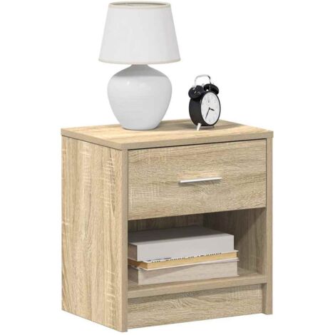 vidaXL Comodini 2 pz con Cassetto Rovere Sonoma 39x28x41 cm