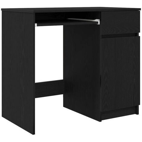 vidaXL Scrivania Rovere Nera 86x49x76 cm in Legno Multistrato