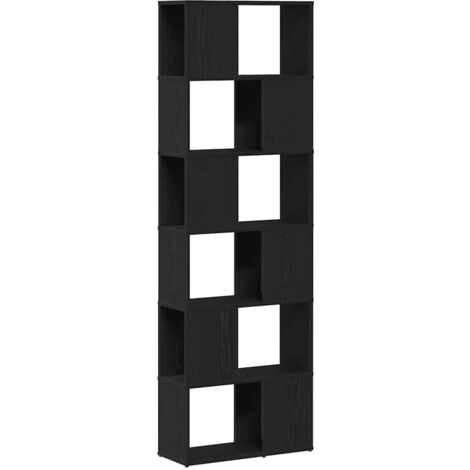 vidaXL Libreria/Divisorio Rovere Nero 60x24x186 cm