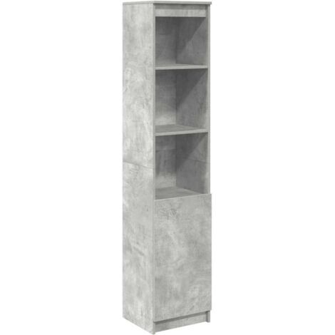 vidaXL Credenza Grigio Cemento 37,5x35x180 cm in Legno Multistrato