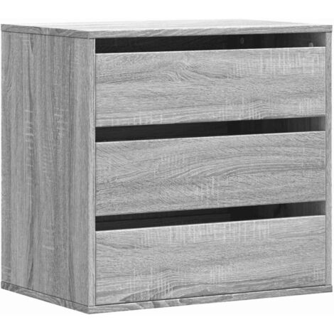vidaXL Cassettiera Angolare Grigio Sonoma 60x41x58cm Legno Multistrato