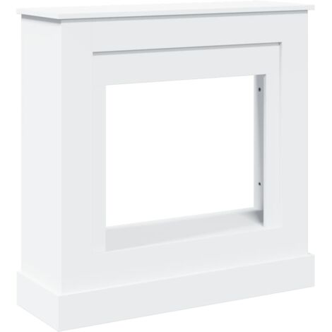 vidaXL Cornice per Camino Bianca 90x30x90 cm in Truciolato