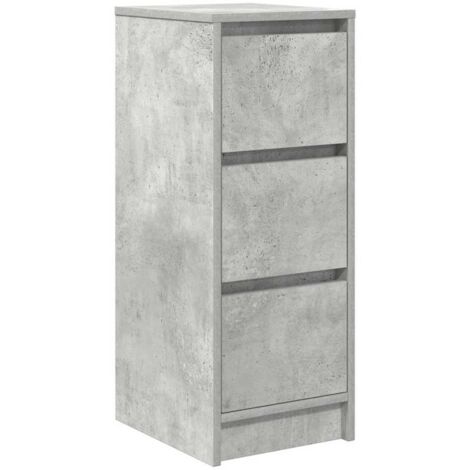 vidaXL Credenza Grigio Cemento 29,5x34x76 cm in Legno Multistrato