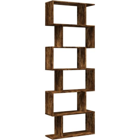 vidaXL Libreria 6 Ripiani Rovere Fumo 70x24x193 cm in Truciolato