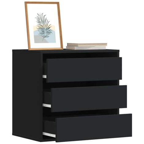 vidaXL Cassettiera Angolare Nera 60x41x58 cm in Legno Multistrato