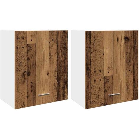 vidaXL Mobili Pensili 2 pz Legno Antico 50x31x60 cm Legno Multistrato