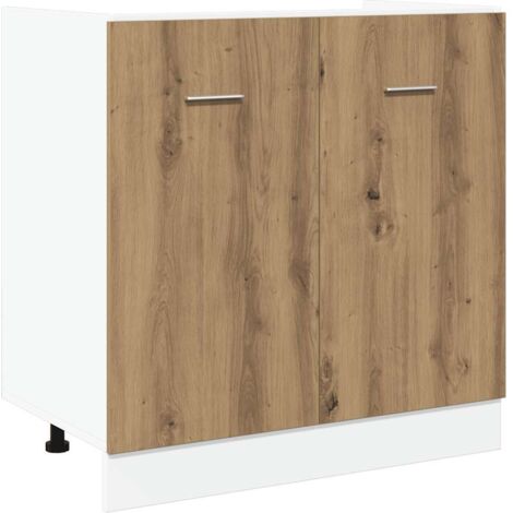 vidaXL Mobile Sottolavello Artigianale 80x46x81,5 cm Legno Multistrato