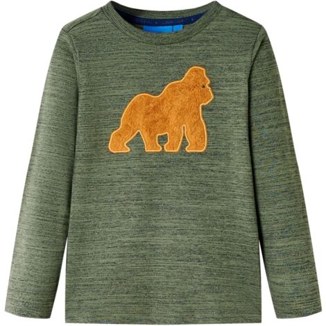 Maglietta da Bambino a Maniche Lunghe Blu Marino 104