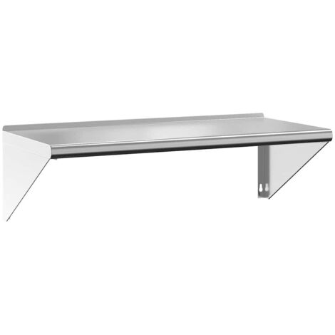 vidaXL Mensola a Muro 100x45x31 cm Argento in Acciaio Inossidabile