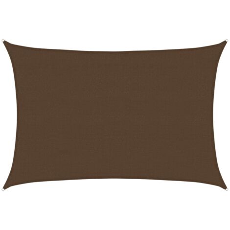 vidaXL Vela Parasole 160 g/m² Marrone 4x5 m in HDPE