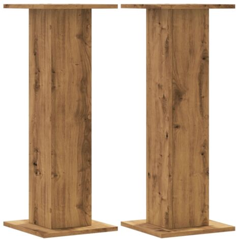 vidaXL Supporti Piante 2 pz Rovere Artigianale 30x30x80 cm Truciolato