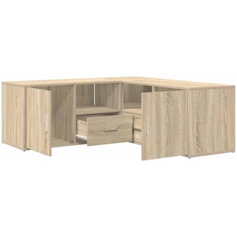 Mobile Angolare Rovere Sonoma 200x40x45 cm in Truciolato vidaXL