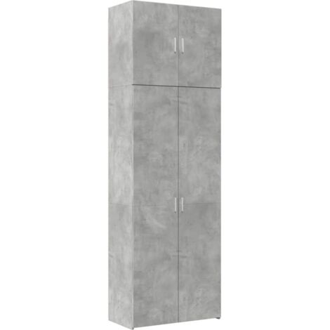 Credenza Grigio Cemento 80x42,5x249 cm in Legno Multistrato vidaXL