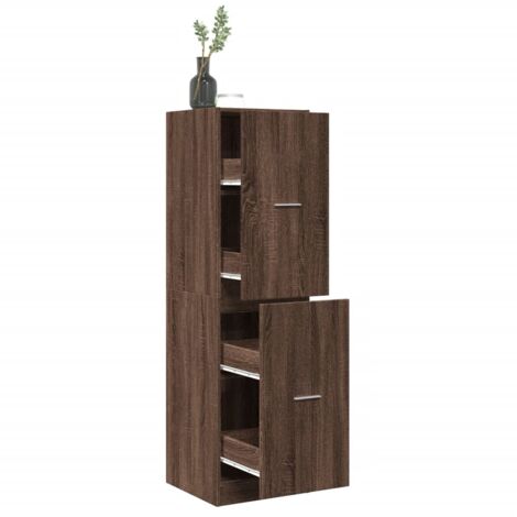 vidaXL Armadietto da Farmacia Rovere Marrone 40x41x144,5 cm Truciolato