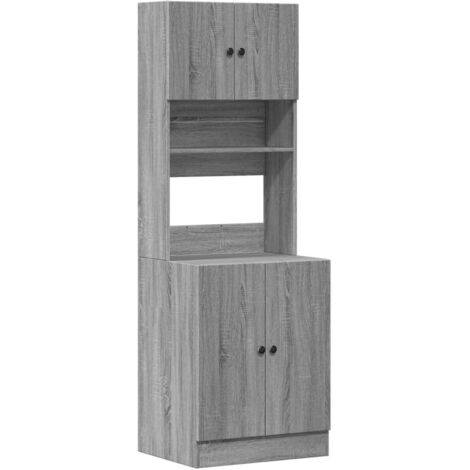 vidaXL Mobile da Cucina Grigio Sonoma 60x50x180cm in Legno Multistrato
