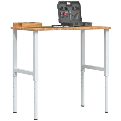 vidaXL Banco Lavoro Marrone Chiaro 100x60x(71,5-98cm Legno di