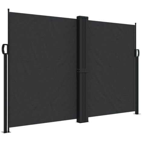 vidaXL Tenda da Sole Laterale Retrattile Nera 160x1200 cm