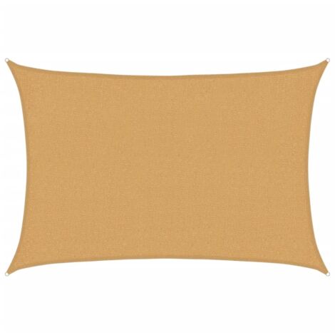 Vela Parasole 160 g/m² Rettangolare Sabbia 2x2,5 m in HDPE vidaXL