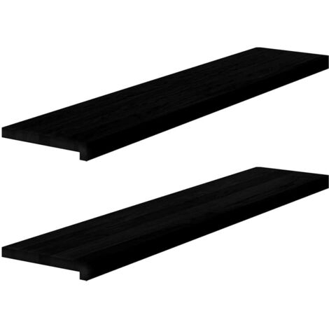 vidaXL Davanzali 2 pz Marrone Scuro 120x25x2 cm Legno Massello Rovere
