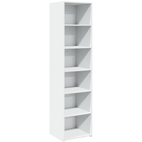 vidaXL Credenza Bianca 45x41x185 cm in Legno Multistrato (1/5)