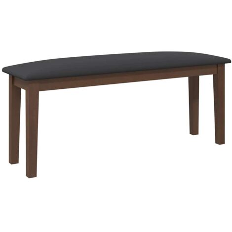 vidaXL Panca 110 cm Marrone in Legno Massello di Hevea