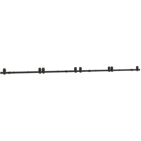 vidaXL Kit di Binari per Porte Scorrevoli 400 cm Acciaio Nero