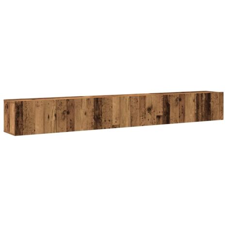 vidaXL Set Mobile TV 3 pz Montato a Parete Legno Antico in Truciolato (1/5)