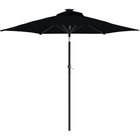 Ombrellone Giardino con Palo in Acciaio Nero 225x225x212 cm vidaXL