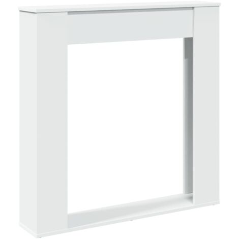 vidaXL Cornice per Camino Bianca 100x20x100 cm in Truciolato