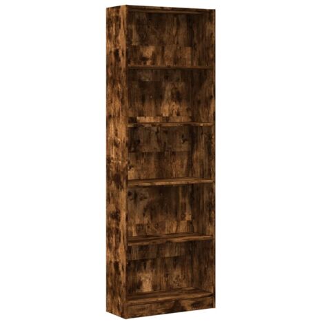 vidaXL Libreria Rovere Fumo 60x24x176 cm in Legno Multistrato