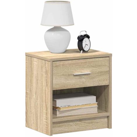 vidaXL Comodino con Cassetto Rovere Sonoma 39x28x41 cm