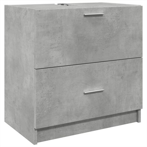vidaXL Mobile Lavabo Grigio Cemento 59x37x59 cm in Truciolare