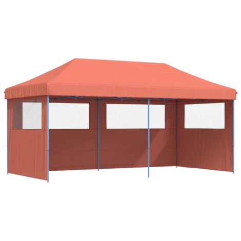 vidaXL Tendone per Feste Pieghevole Pop-Up con 3 Pareti Terracotta