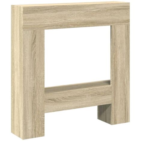 vidaXL Cornice per Camino Rovere Sonoma 81x18x82 cm in Truciolato