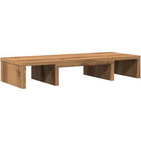 vidaXL Supporto Monitor Regolabile Rovere 60x24x10,5 cm in