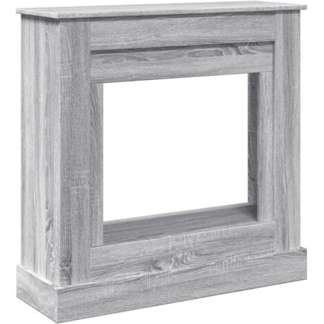 vidaXL Cornice per Camino Grigio Sonoma 90x30x90 cm in Truciolato