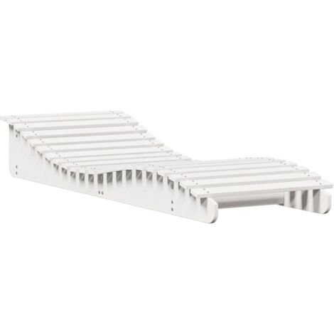 vidaXL Lettino Prendisole Bianco 205x70x31,5 cm in Legno Massello Pino