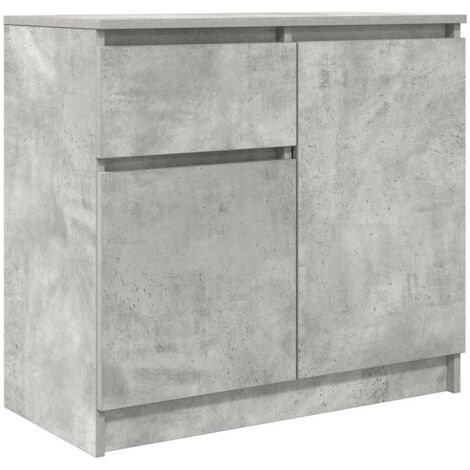vidaXL Credenza con Cassetto Grigio Cemento 71x35x65 cm in Truciolato