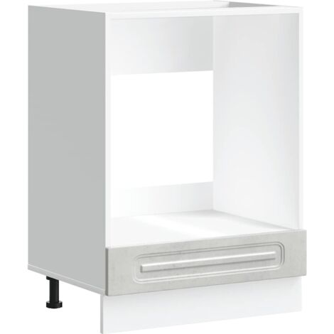 vidaXL Armadio per Forno Kalmar Grigio Cemento in Legno Multistrato