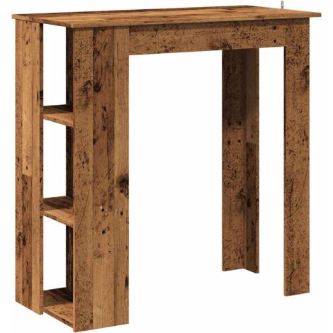 vidaXL Tavolo Bar con Ripiano Antico 102x50x103,5 cm Truciolato