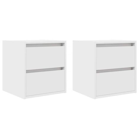 Comodini a Muro 2 pz Bianchi 38x34x40 cm vidaXL 227532