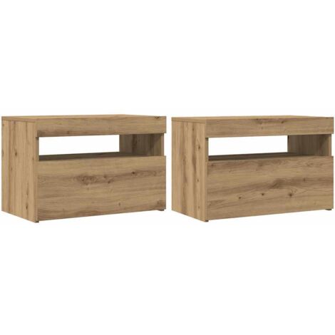 Mobili Porta TV con LED 2 pz Artigianale in Legno Multistrato vidaXL