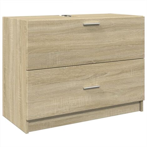 vidaXL Mobile Sottolavabo Rovere Sonoma 78x37x59 cm in Truciolare