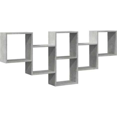 vidaXL Scaffale a Muro Grigio Cemento 159x18x66 cm in Truciolato