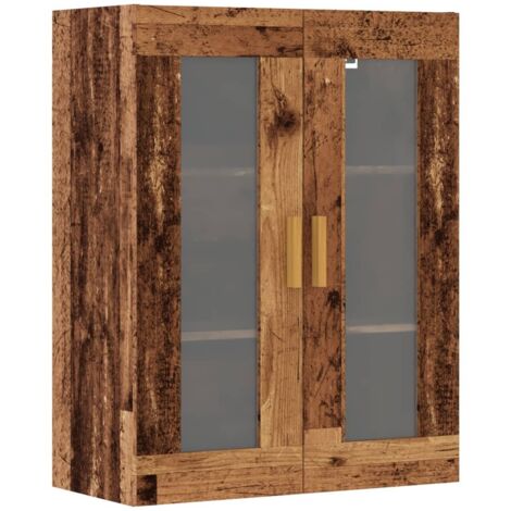 vidaXL Armadietto Pensile a Parete Legno Antico 69,5x34x90 cm