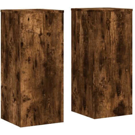 vidaXL Supporti per Piante 2 pz Rovere 30x30x70 cm Legno Multistrato