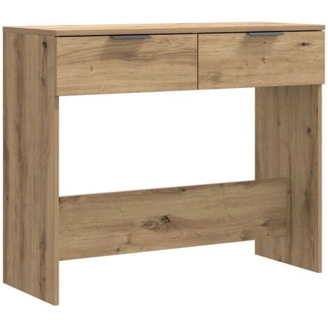 vidaXL Tavolo Consolle Rovere Artigianale 90x36x75 cm in Truciolato