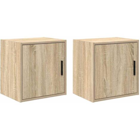 vidaXL Pensili per Garage 2 pz Rovere Sonoma in Legno Multistrato