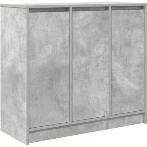 vidaXL Credenza Grigio Cemento 85x34x76 cm in Legno Multistrato